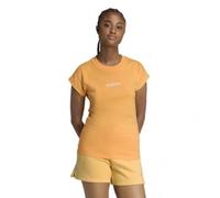 adidas Femme Essentials Linear Cotton T-Shirt, Semi Ice Tangerine/White, XS