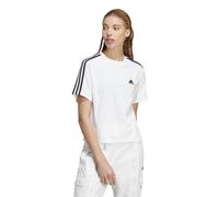 Adidas T-Shirt Essential 3Stripes White/Black da Donna S Bianco