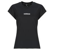 adidas T-shirt Essentials Linear Cotton T-Shirt in Nero EU M