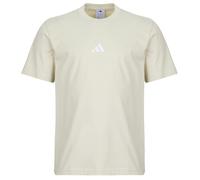 adidas T-shirt Essentials Small Logo Single Jersey T-Shirt in Beige EU S