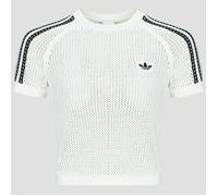 Adidas Originals Knitted Crochet Cali Short Sleeve T-shirt Bianco M Donna