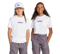 Adidas T-shirt Junior Essentials Linear a Maniche Corte - Colore : Bianco/Nero