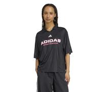 Adidas T-Shirt Tiro Q4 Black/Black da Donna L Nero