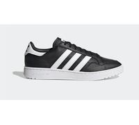 Adidas Team Court Nero Bianco Pelle (EF6048) Sneakers Trainers Nuovo OVP