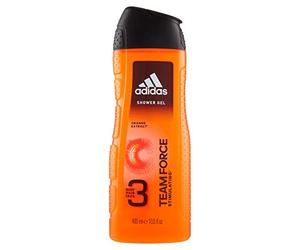 Adidas, Team Force Gel Doccia Bagnoschiuma 3 in 1 per Corpo, Capelli e Viso, 400 ml