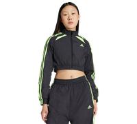 adidas Originals - Teamgeist Adicolor - Top sportivo taglio corto color nero/verde segnale XL