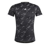 adidas Techfit Allover Print Training Tee, T-Shirt Uomo, Black/Black, M
