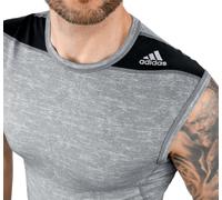 Adidas Techfit Canotta Uomo Sport Compressione Maglia Corsa Canottiera Grigio