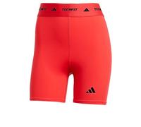 adidas Performance - Techfit - Leggings corti color rubino puro-Rosso XS 4in