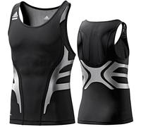 Adidas Techfit Uomo Compressione Canotta Sotto Maglia Muscle Sport Nero