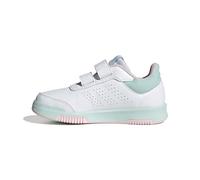 adidas Tensaur Hook And Loop Shoes, Sneaker Unisex - Bambini e Ragazzi, Ftwr White Semi Flash Aqua Clear Pink, 38 2/3 EU