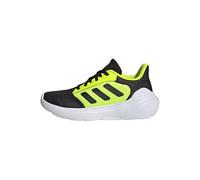 adidas TENSAUR Run 3.0 Shoes Junior, Scarpe da Corsa Unisex-Bambini, Core Black/Core Black/Lucid Lemon, 35 1/2 EU