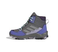 adidas Terrex AX4R Mid Hiking Shoes, Scarpe da Trekking Unisex-Bambini, Grey Four/Matte Silver/Semi Flash Aqua, 33 1/2 EU
