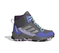 adidas Terrex AX4R Mid Hiking Shoes, Scarpe da Trekking Unisex-Bambini, Grey Four/Matte Silver/Semi Flash Aqua, 40 EU