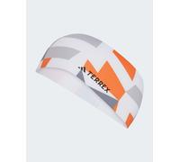 adidas - Terrex Climacool - Fascia per capelli con grafica bianca / arancione semi impact-Bianco S-M