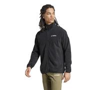 adidas Terrex - Giacca da uomo in pile con cerniera intera, Nero, L