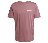 adidas - Outdoor Terrex - T-shirt color bordeaux con logo sul petto-Rosso M