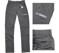 Adidas Terrex Hybrid Softshell Pantaloni Donna Trekking Outdoor Grigio Scuro