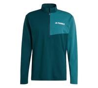 adidas Uomo Terrex Multi Climacool Half Zip Long Sleeve, Aurora Ivy/Mystery Green, M