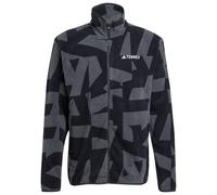 adidas Terrex Multi Printed Full-Zip Fleece - felpa in pile - uomo XL Grey/Black man Recycled Polyester