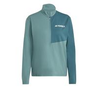 adidas Donna Terrex Multi Climacool Half Zip Long Sleeve, preloved Teal/Mystery Green, M