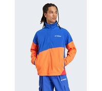 adidas Terrex - Multi Climawarm - Anorak in pile blu semilucido / arancione semi impact XL