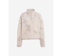 Adidas - Pile caldo e semi-pressato - Multi High Pile Fleece Pullover AOP W Wonder Alumina per Donne in Poliestere Riciclato - Taglia M - Beige