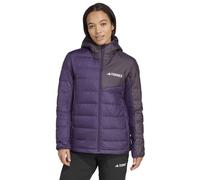 adidas Donna Terrex Multi Light Down CLIMAWARM Hooded Jacket, Aurora Plum/Aurora Black, XS
