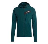 adidas Terrex Terrex Techrock Climawarm+ M - felpa in pile - uomo S Dark Green man Recycled Materials,Recycled Polyester