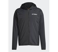 adidas Terrex - Xperior Climawarm+ Wind - Giacca a vento leggera in pile nera con cappuccio-Nero L