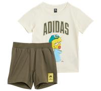 Adidas The Simpsons Tee Set Neonato - Tute da ginnastica Bianco - Taglia 63 - 68 CM - Jersey di cotone White 63 - 68 CM