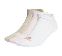 adidas Thin and Light Sportswear Low-Cut Socks 3 Pairs, Calzini Bassi Unisex - Adulto, Clear Pink/White/Wonder Beige, 42-45
