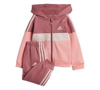 Tuta per bambini adidas Tiberio 3-Stripes Colorblock Fleece Rose 6/9 mesi