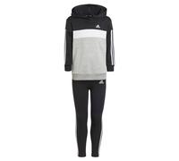 Tuta adidas Tiberio Colorblock Fleece 3 strisce nero bianco bambini - 128