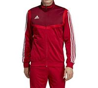 Adidas TIRO 19, Felpa con Zip Uomo, Potere Rosso/Bianco, S