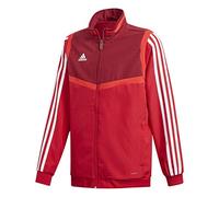 Adidas Tiro 19, Giacca da Rappresentanza Unisex Bambini, Power Red/Collegiate Burgundy/White, 128