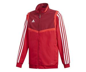 adidas Tiro 19 Giacca da Rappresentanza, Unisex Bambini, Power Red/Collegiate Burgundy/White, 128