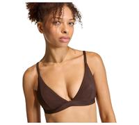 adidas performance - Iconisea - Top bikini a triangolo a coste imbottito color caffè aurora-Marrone W32
