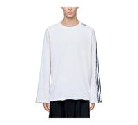Adidas, ,Tops ,Donna ,Bianco ,L Y-3 Raw Edge 3 Stripes Long Sleeve T-Shirt