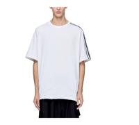 Adidas, ,Tops ,Uomo ,Bianco ,M Raw Edge 3 Stripes SS Tee