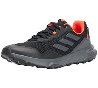 adidas Tracefinder Trail Running Shoes, Scarpe Uomo, Carbon Black/Grey Six/Solar Red, 41 1/3 EU