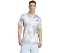 adidas Uomo Train Essentials Seasonal all Over Print Tee, Halo Silver, L
