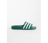 adidas Training Adilette Aqua sliders in dark green-Verde 37