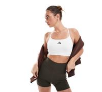 adidas - Training Aeroreact - Reggiseno bianco con 3 strisce XL