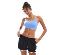 adidas - Training Aeroreact - Reggiseno con 3 strisce colore blu fusion XS