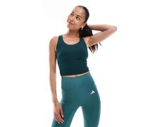 adidas Training - All Me - Top senza maniche con reggiseno a sostegno medio verde edera aurora XS