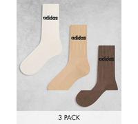 adidas - Training - Confezione da 3 paia di calzini in colori neutri-Multicolore 34-36