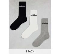 adidas Training - Confezione da 3 paia di calzini multicolore con logo lineare 40-42
