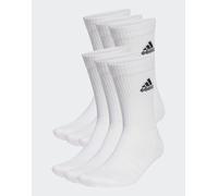 adidas Unisex - Adulto Cushioned Sportswear Crew Socks 6 Pairs, White/Black, 34-36
