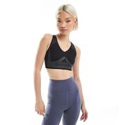 adidas Training - D4T - Reggiseno sportivo nero a sostegno leggero L